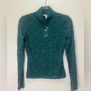 NWT AFRM Green Lace Top